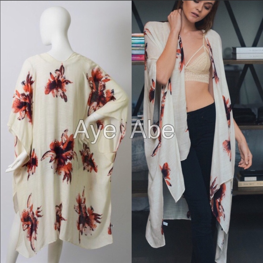 Kimono floral print cover up - Picture 5 of 6